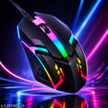 RGB LED Wired Gaming Mouse Fast Response Comfortable Grip Mouse