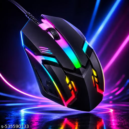 RGB LED Wired Gaming Mouse Fast Response Comfortable Grip Mouse