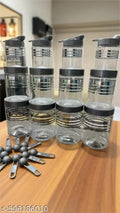 Plastic Pet Storage Jar and Container, 12 pcs BPA Free Food Grade Canisters AirTight Jars for Kitchen