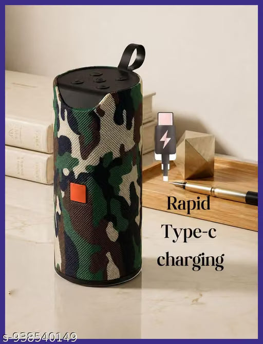 T-113 Pro Type-c Charging Portable wireless Mini Small Bluetooth Travel speaker with clear stereo audio sound & balanced bass 9