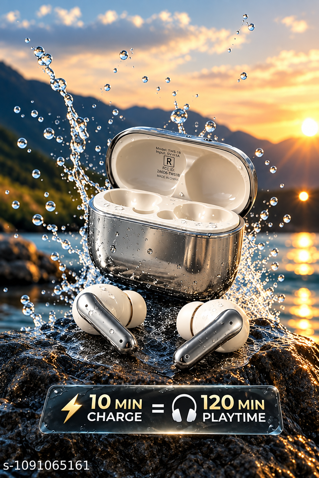 Stylish TWS Earbuds for an immersive audio experienc and premium look .
