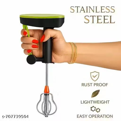 Power Free Manual Hand Blender and Beater for Kitchen with High Speed operation Whipper