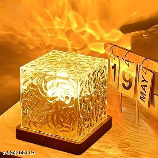 Ocean Wave Projector Light, Romantic LED Night Light with 3D Water Wave Effect, Warm Ambiance Projection Lamp, Table Lamp for Bedroom Decor