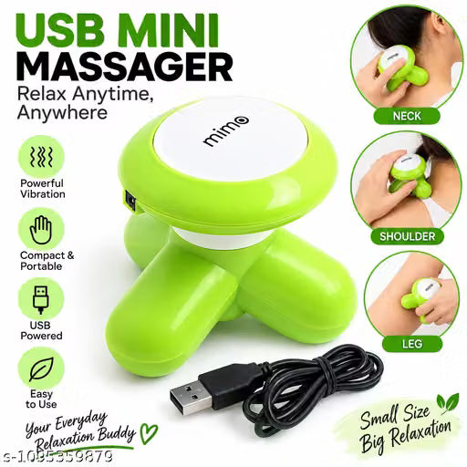 Mimo USB Powered Mini Body Massager | Portable Vibrating Massager for Neck & Shoulder