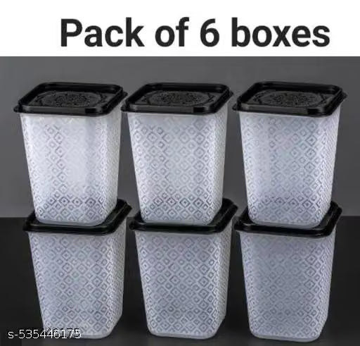 Jars & containers plastic jar spices set spies rack contaner set contaner (pack of 6)