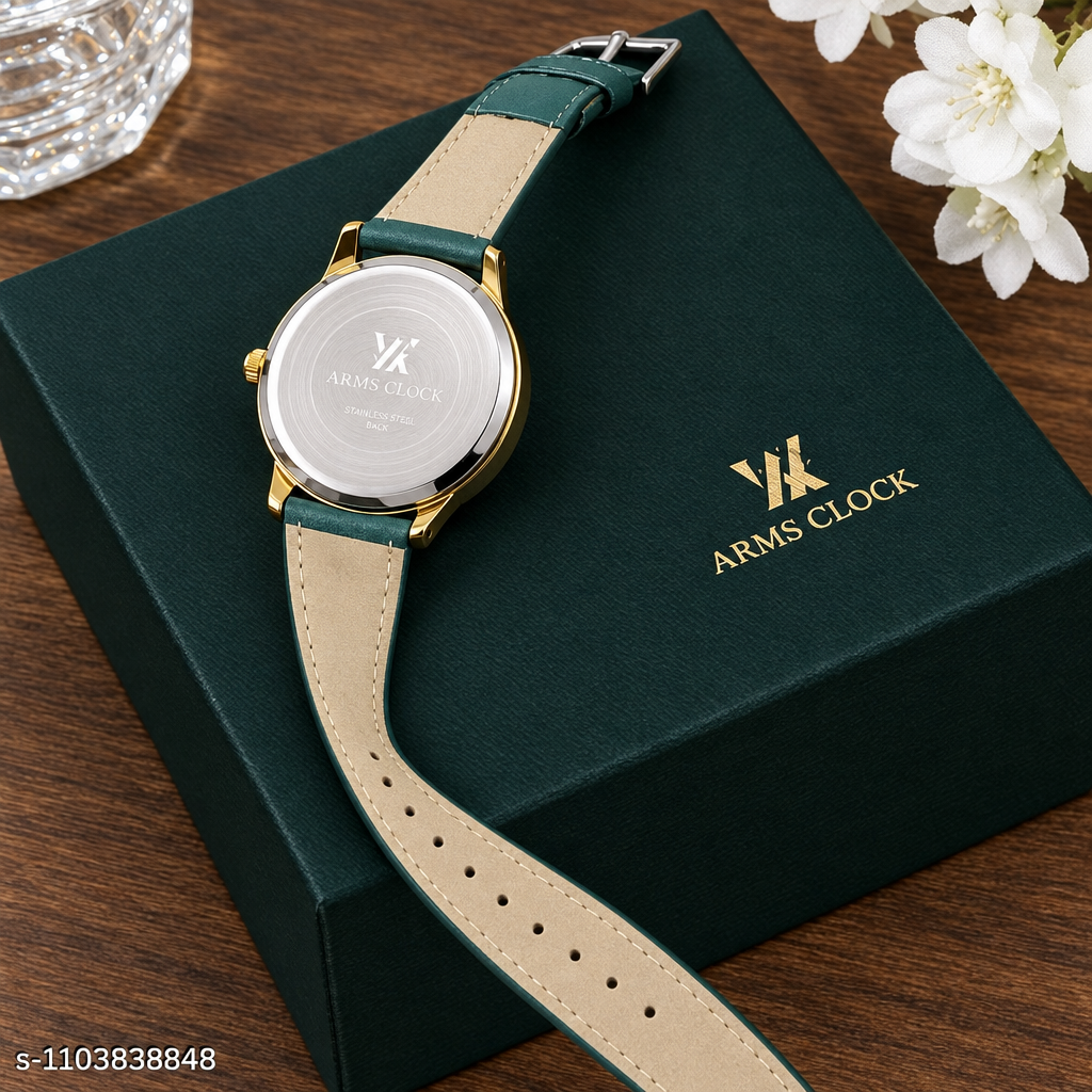 Green Analog Watch – Stylish & Comfortable Everyday Wear