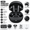 Premium Wireless Earbuds Black 5.3 TWS – HD Sound, Deep Bass & Long Battery