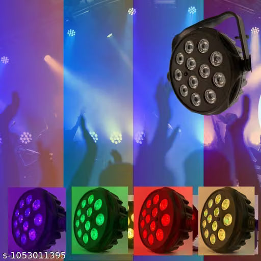 LIGHT 12 LED RGB Multi Color Decorative Diwali light Images Reflection Multi Color Mixing Light for Disco light decorative lights for room