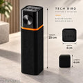 TECH BIRD_TB38vp_MINI TOWER Bluetooth Speaker Wireless Portable with RGB LED Lights, Extra Bass, 10H Playtime, FM Radio, USB/TF/AUX Support, TWS Function for Party Home Outdoor Travel (PACK OF ONE) SMART