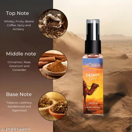 Vokka Desert Oud 8 ml Perfume | Unisex Luxury Long Lasting Arabian Perfume For Men And Women | Arabic Woody Scent Eau De Parfum |