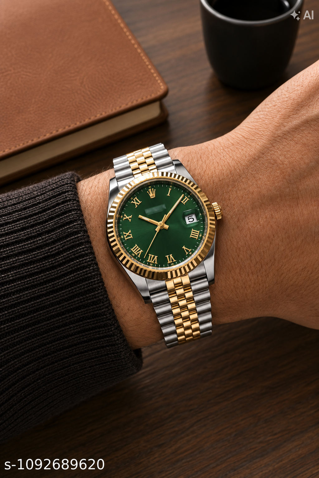 Analog watch for men premium Quality dual tone Gold Silver luxury watch for men branded men watch