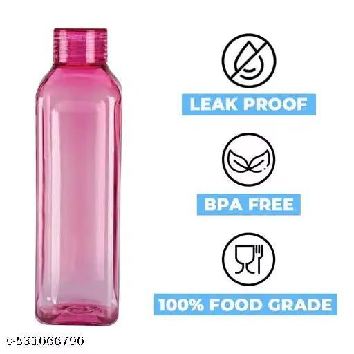 bottle set of 6 fridge water pack plastics combo for refrigerator home office freeze 1000 ml Bottle Pack Multicolor Plastic 1 ltr pani wattle pack