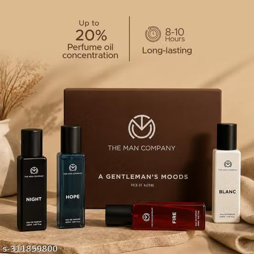 Perfume Gift Set for Men 4*20ml - A Gentleman’s Moods | Premium Long-Lasting Perfume Body Spray for Gifting