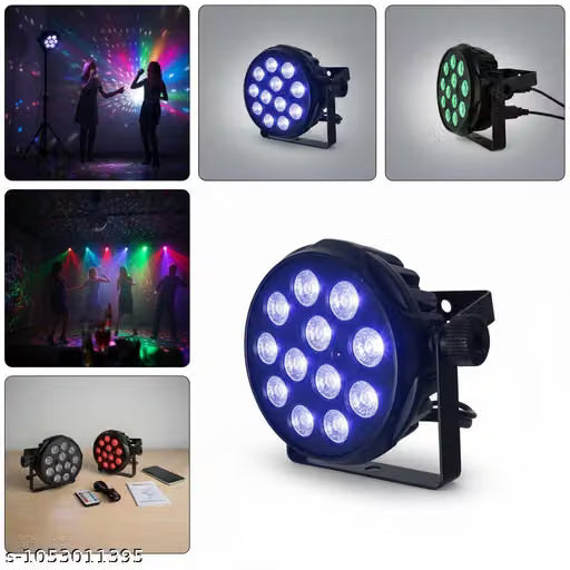 LIGHT 12 LED RGB Multi Color Decorative Diwali light Images Reflection Multi Color Mixing Light for Disco light decorative lights for room
