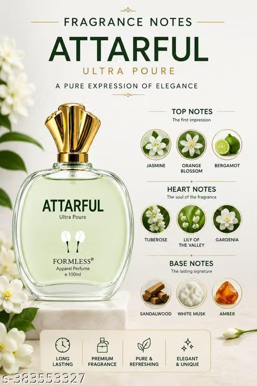Formless Attarful 100ml Unisex Perfume Long Lasting Fragrance for Men Wimen