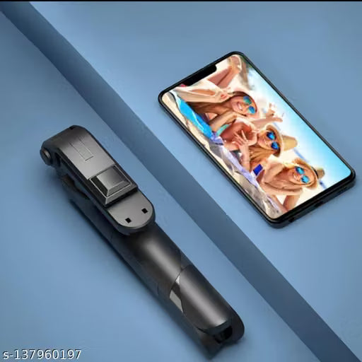 XT-02 Selfie Stick Extendable Selfie Stick Tripod with Detachable Wireless Remote Bluetooth Selfie Stick Compatible with All Smartphones Bluetooth Selfie Stick (Black, Remote Included)