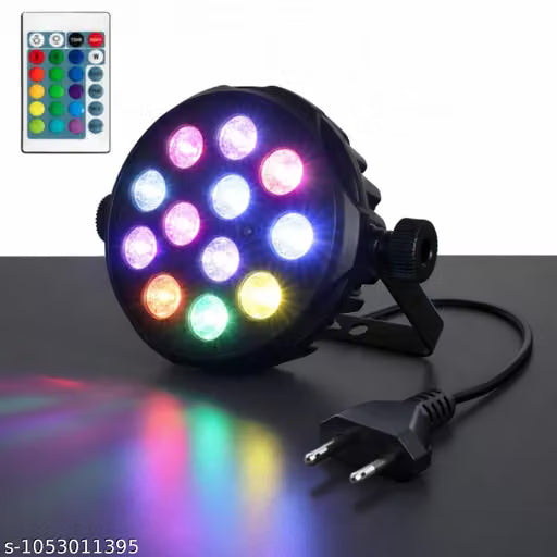 LIGHT 12 LED RGB Multi Color Decorative Diwali light Images Reflection Multi Color Mixing Light for Disco light decorative lights for room