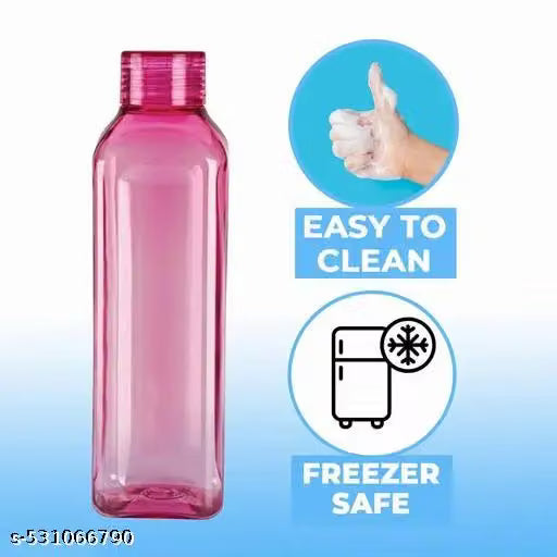 bottle set of 6 fridge water pack plastics combo for refrigerator home office freeze 1000 ml Bottle Pack Multicolor Plastic 1 ltr pani wattle pack