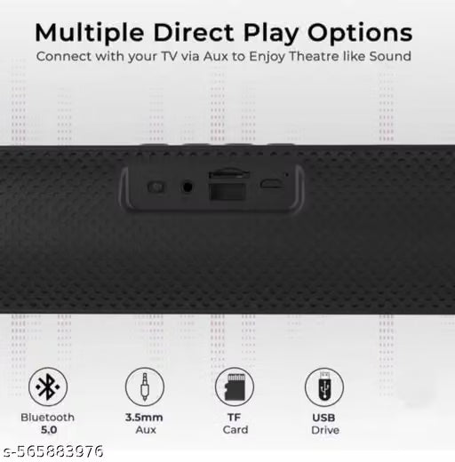 PORTABLE HOME TV Speaker Dynamic Thunder Sound 2400mAh Battery 10W Bluetooth Sound (Black, Stereo Channel)