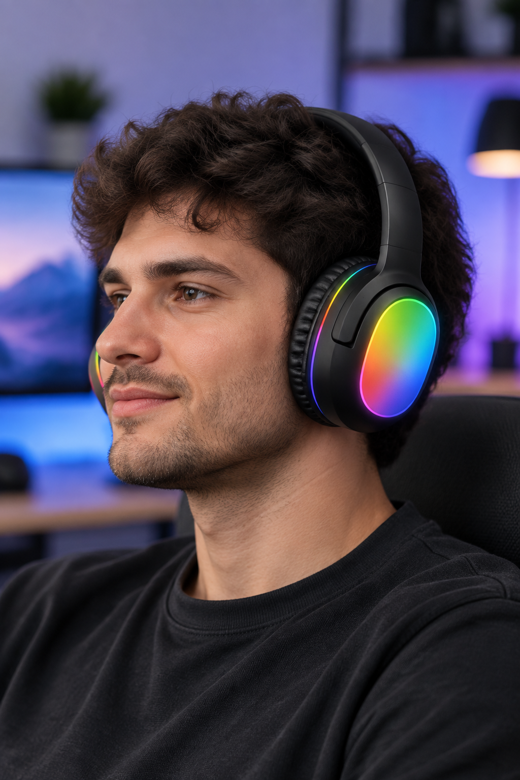 Tyvon BH-P9 Bluetooth Wireless Headphone Over Ear With RGB Lights And Mio