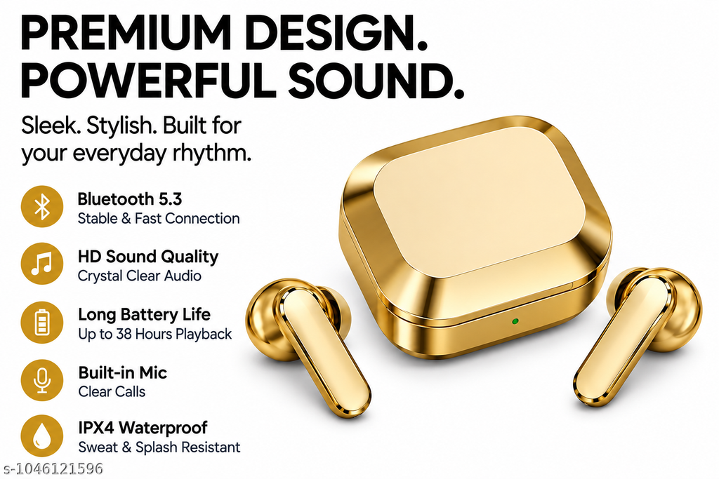Wireless Earbuds with Bluetooth 5.3, HD Sound & Up to 38 Hours Playback