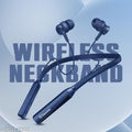 TP Troops Wireless in-Ear Neckband Bluetooth Earphones with 10mm Drivers, Rich Music Experience, Above 20 Hours Playtime, Type C Fast Charging, Neckband Earphones with Voice Assistant-Blue