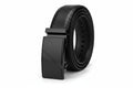 Premium Men's Automatic Ratchet Belt – Adjustable PU Leather Formal & Casual Belt with Auto-Lock Metal Buckle (Black)